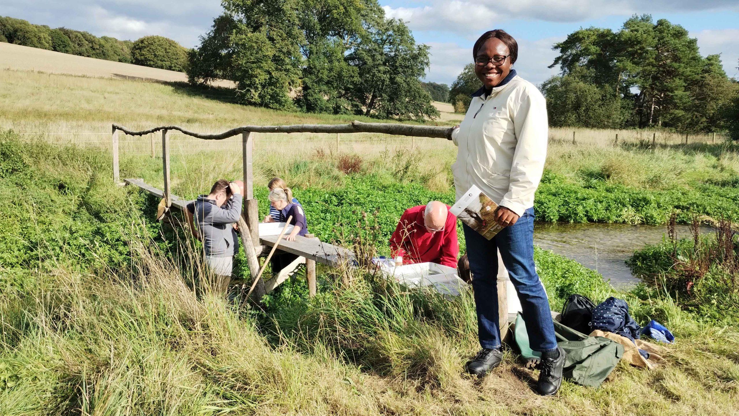 Volunteers training in Riverfly at Little Chess