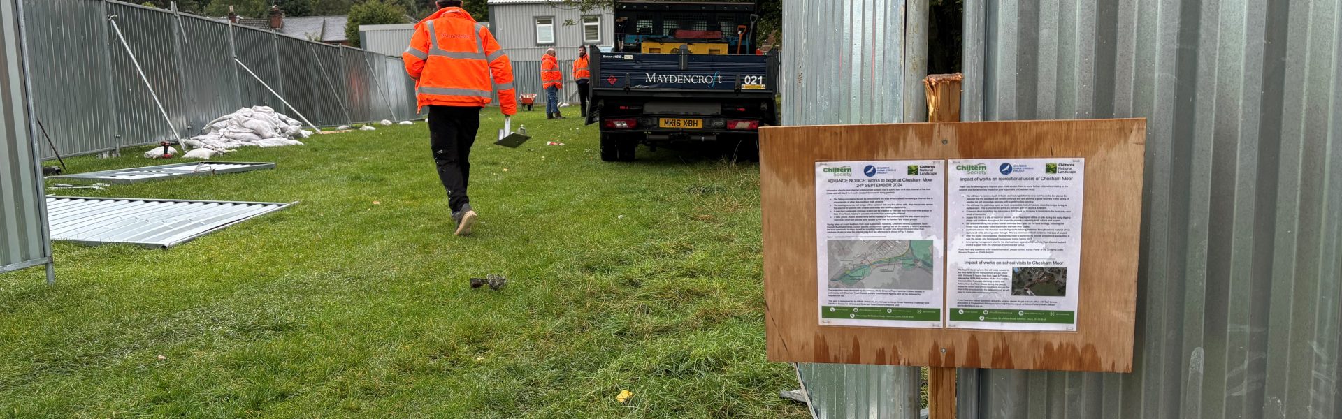 Chesham Moor - Temporary footbridge closure and path diversion